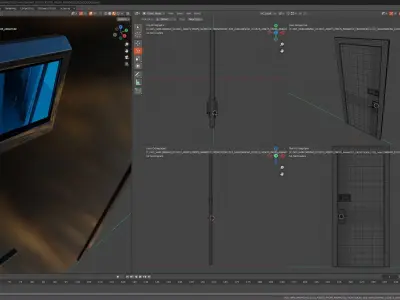 CYBERPUNK COLLECTION FRONT DOOR CONVERTIBLE TO INTERIOR DOOR Low-poly 3D model
