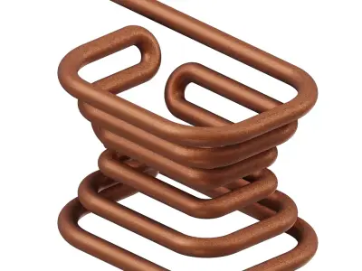 Antique Copper Heating Coil 3D model