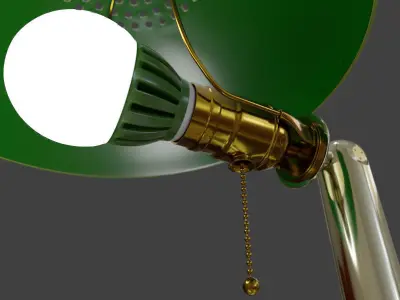 iLamp desk lamp with light bulb in it 3D model