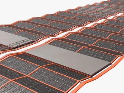  Mengtian Tiangong Side Module Deployed State White 