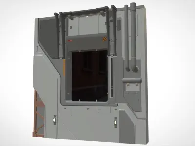 sci-fi Architecture kitbash 13 3D model