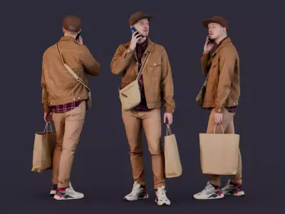 Urban Shopper in Casual Beige 3D model