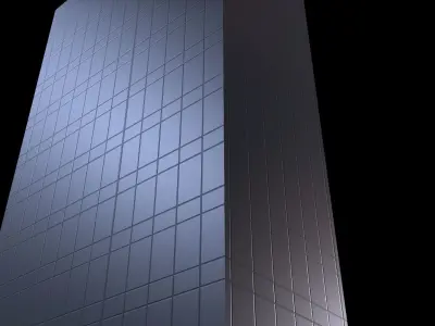 Skyscraper - LowPoly tall building Low-poly 3D model