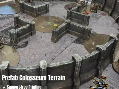 Prefab Colosseum Modular Terrain STL Set 3D print model