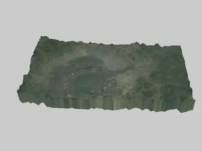 KINSHASA City  Low-poly 3D model