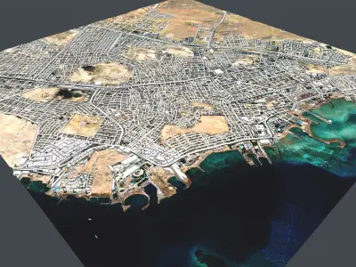 Cityscape Hurgada Egypt 3D model