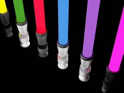 Yellow Laser Sword 3D model