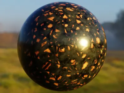 Procedural Fiery Amber Lava Marble Shader Texture Texture