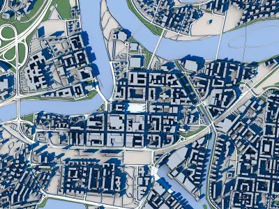 Karlstad City Sweden 3D model
