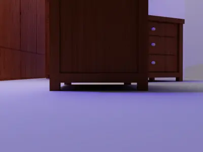 Cupboard drawers and wardrobe  3D model