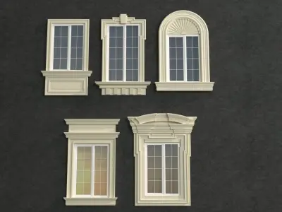 Windows in the style of modern classics 5 3d model 3D model