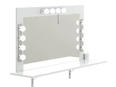 Salon Mirror with Lights 3D model