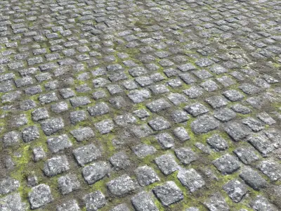 Cobblestone Road 6 PBR Texture