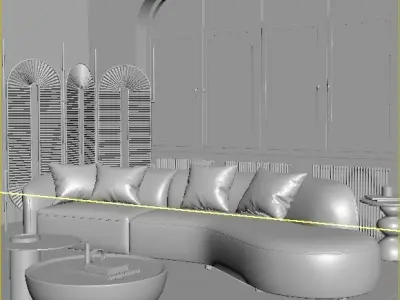 French residential indoor 3 d model 3D model purchase