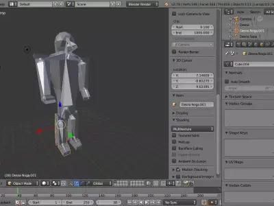 Very lowpoly rigged humanoid character Low-poly 3D model