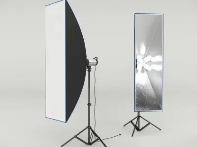 Studio Softbox Rectangular 3D model
