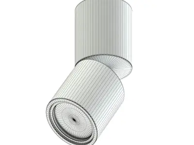 Metal Cylindrical Light 3D Model 3D model