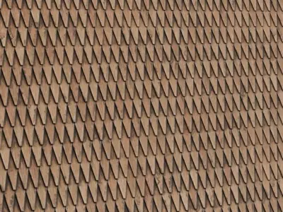 Rustic Diamond Wood Roof Shingles PBR Texture