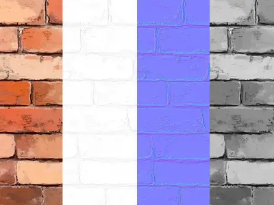 Hand Painted Brick Wall Textures Texture