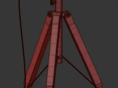 TRIPOD floor lamp with gold light 3D model
