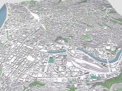Cityscape Nice France 3D model