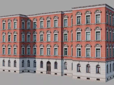Modular Classical Facade 3 Low-poly 3D model