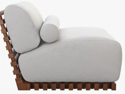 Beltempo Trimmer 1 Seater Sofa 3D model