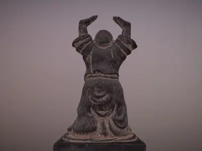 Happy Buddha Low-poly 3D model