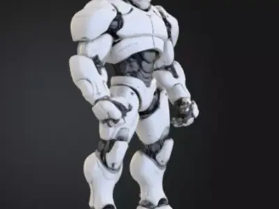 Futuristic Mech Robot 3D Model 3D model