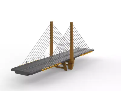 Suspended Water Bridge 3D model
