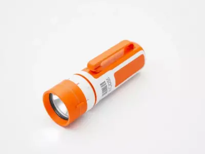 Portable Flashlight Model Pack with Clip and Bright Finish Low-poly 3D model