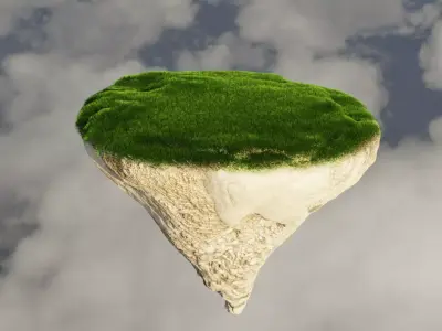 Floating Island 3D model purchase