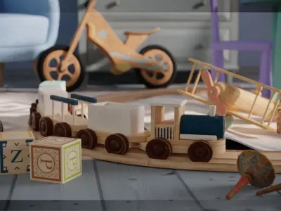 Furniture - Childroom props 3D model