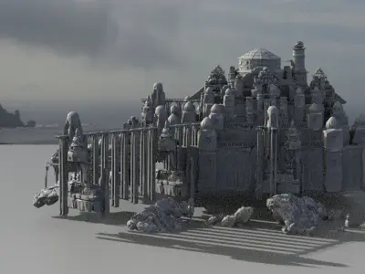 Ocean City Fantasy 3D model