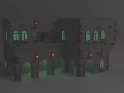 House for Game Low-poly 3D model