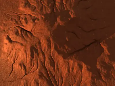 desert terrain pack Low-poly 3D model