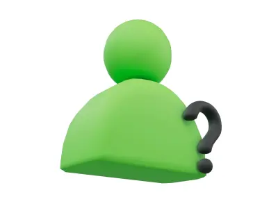 Cant Find User Icon v1 007 Low-poly 3D model