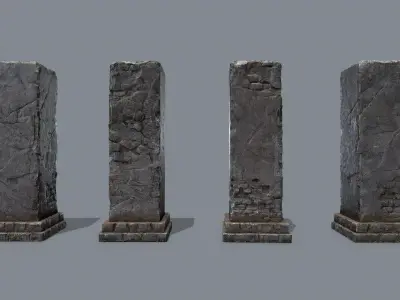old ruin Low-poly 3D model