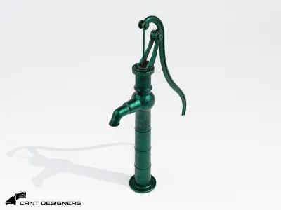 Garden Hand Pump Low-poly 3D model