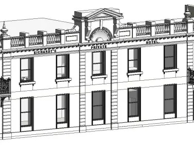 Queens town holtel 3d model 3D model