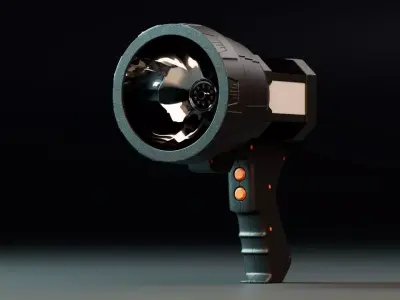 Tactical Flashlight 3D model by dimensionDazzle