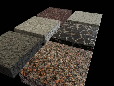 Terrazzo Marble Tile Texture Pack of 6 Texture