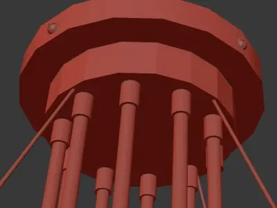 NIAGARA lamp with wires hanging from it 3D model