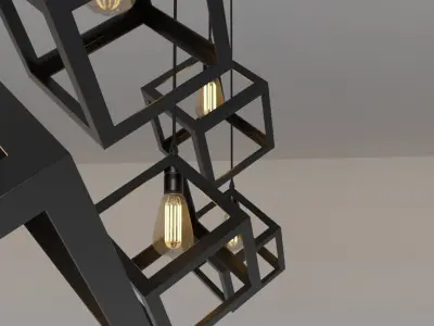 Ceiling lamp industrial 3D model
