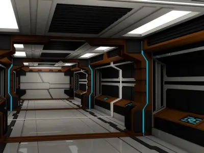 Sci Fi Corridor 3D model