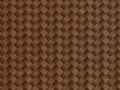 Natural Diagonal Wicker Weave PBR Seamless Texture