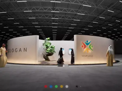Futuristic SPIRALIS - Interactive Maze Pavilion Design Low-poly 3D model