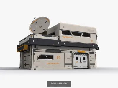 24 Sci-Fi Industrial Collection 3D Model Pack