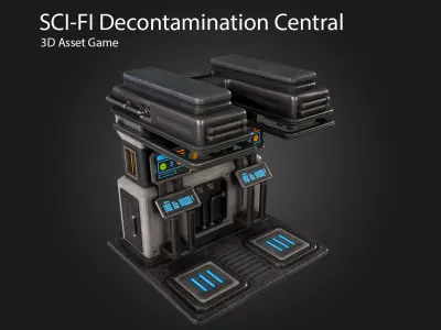  SCI-FI Decontamination Central Low-poly 3D model