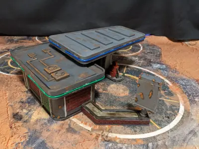 LIGHT UP FUEL STATION FOR 32MM GAMING 3D print model